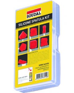 Soudal Silicone Smoothing Spatula 7-Piece Kit Red
