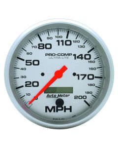 Auto Meter 5" Speedometer, 0-200 MPH, Electric, Air-Core Ultra-Lite
