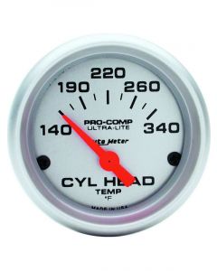 Auto Meter 2-1/16" Cylinder Head Temperature 140-340°F Air-Core Ultra-Lite