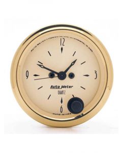 Auto Meter 2-1/16" Clock, 12 Hour, Golden Oldies