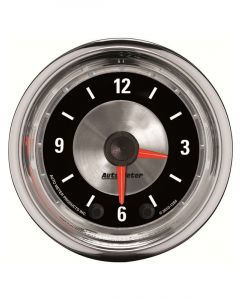 Auto Meter 2-1/16" Clock, 12 Hour Digital Stepper Motor American Muscle