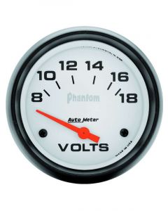 Auto Meter 2-5/8" Voltmeter, 8-18V, Air-Core, Phantom