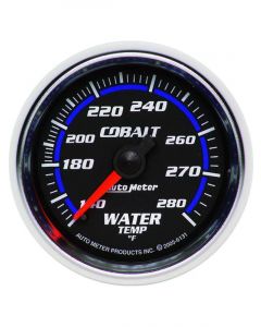 Auto Meter 2-1/16" Water Temperature, 140-280 °F, Mechanical, Cobalt