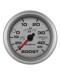 Auto Meter 2-5/8" Boost/Vacuum, 30 In HG/45 PSI, Mechanical, Ultra-Lite II