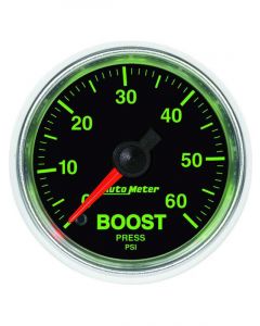 Auto Meter 2-1/16" Boost, 0-60 PSI, Full Sweep Mechanical, GS
