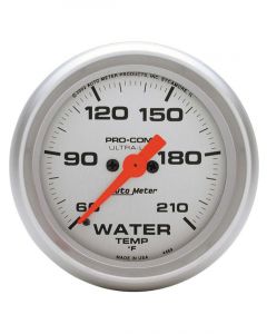 Auto Meter 2-1/16" Water Temperature, 60-210 °F, Stepper Motor, Ultra-Lite