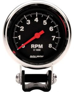Auto Meter 2-5/8" Pedestal Tachometer, 0-8,000 RPM, Traditional Chrome