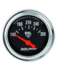 Auto Meter 2-1/16" Oil Temperature 140-300 °F Air-Core Traditional Chrome