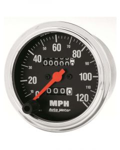 Auto Meter 3-3/8" Speedometer, 0-120 MPH, Mechanical, Traditional Chrome