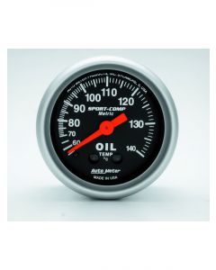 Auto Meter 2-1/16" Oil Temperature, 60-140 °C, Mechanical,, Sport-Comp