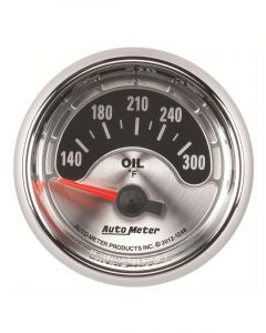 Auto Meter 2-1/16" Oil Temperature, 140-300 °F, Air-Core, American Muscle