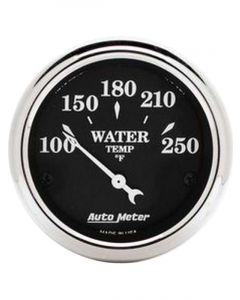 Auto Meter 2-1/16" Water Temperature, 100-250 °F, Air-Core, Old Tyme Black