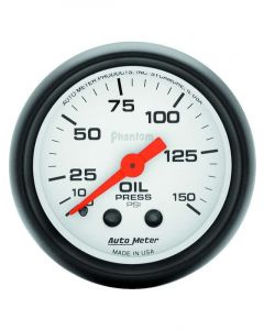 Auto Meter 2-1/16" Oil Pressure, 0-150 PSI, Mechanical, Phantom