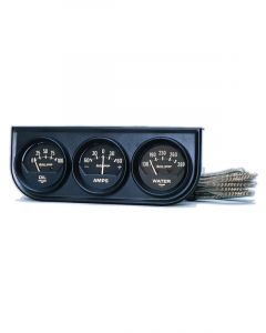 Auto Meter Gauge Console OILP/WTMP/Amp 2-1/16", 100PSI/280°F/60A, Blk Dial