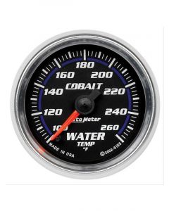 Auto Meter 2-5/8" Water Temperature, 100-260 °F, Stepper Motor, Cobalt