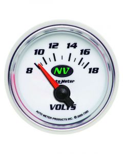 Auto Meter 2-1/16" Voltmeter, 8-18V, Air-Core, Nv