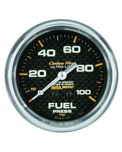 Auto Meter 2-5/8" Fuel Pressure, 0-15 PSI, Mechanical, Carbon Fiber