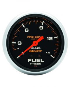 Auto Meter 2-5/8" Fuel Pressure W/ Isolator, 0-15PSI, Mech, Pro-Comp
