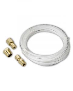 Auto Meter Tubing Nylon, 1/8", 12FT + 1/8" NPTF Brass Compression Fittings