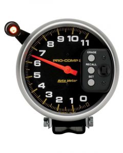 Auto Meter 5" Tachometer, 0-11K RPM Pedestal with Peak Memory, Pro-Comp
