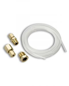 Auto Meter Tubing Nylon, 1/8", 10FT + 1/8" NPTF Brass Compression Fittings