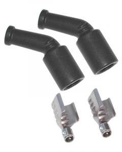 MSD Spark Plug Boot Kit Replacement Gray Boot And Terminal 45 Degree Pair