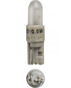 Narva 12 Volt 1.2W Kw2 x 4.6D White Base Dash Panel Globes