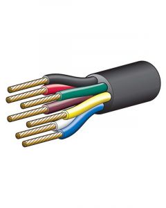 Narva 5A 2.5mm 7 Core Trailer Cable 30M R; G; Y; W; B w/Black Sheath