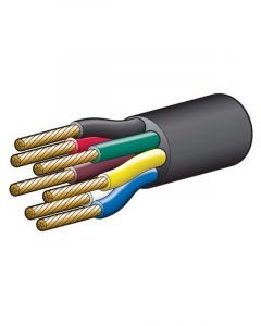 Narva 10A 3mm 7 Core Trailer Cable 30M R; G; Y; W; B w/Black Sheath