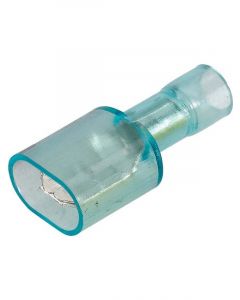 Narva 6.3mm Transparent Male Blade Terminal Blue Pack of 8
