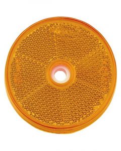 Narva Amber Retro Reflector 60mm Dia w/Central Fixing Hole Pack of 50