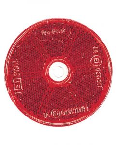 Narva Red Retro Reflector 60mm Dia. With Central Fixing Hole Pack of 50