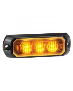 Narva 12/24V Low Profile High Powered LED Warning Light Amber 3x1 Watt