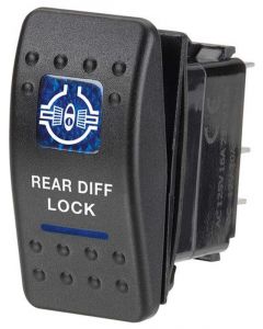 Narva 12 Volt Illuminated Off/On Sealed Rocker Switch w/Rear Diff Lock