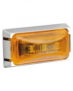 Narva 12 Volt LED External Cabin Lamp Amber With Chrome Base