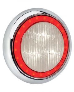 Narva 9–33 Volt Model 43 L.E.D Reverse Lamp White With Red LED Tail Ring