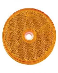 Narva Amber Retro Reflector 60mm Dia With Central Fixing Hole