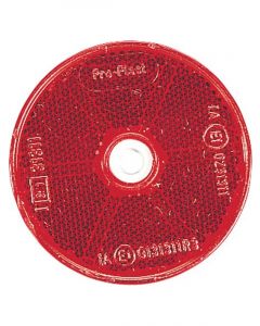 Narva Red Retro Reflector 60mm Dia. With Central Fixing Hole Pack of 2