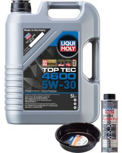 LIQUI MOLY Top Tec 4600 5W-30 5L Silver Service Kit + 6L Drip Tray