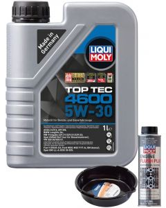 LIQUI MOLY Top Tec 4600 5W-30 1L Silver Service Kit + 6L Drip Tray