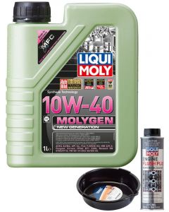 LIQUI MOLY Molygen New Generation 10W-40 1L Silver Service Kit + 6L Drip Tray