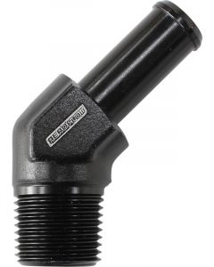 Aeroflow Male NPT to 45 Degree AN Hose Barb 3/8" to -8 Hose Black AF845-08ANBLK
