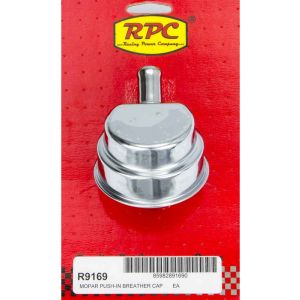 RPC Chrome Steel Mopar Style, Push-In Breather With Tube, 1