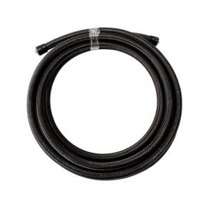 Aeroflow Ss Teflon Braided Hose -8An 6M Black Stainless 13.2Mmâ€¦
