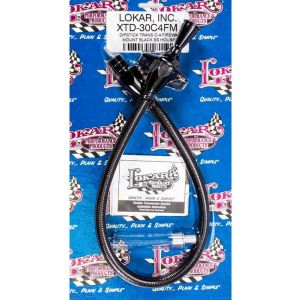 Lokar C4 Flexible Dipstick - Black Firewall Mount, Suit Case Fill