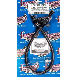 Lokar Powerglide Flexible Dipstick Firewall Mount, Black