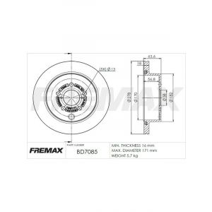 Fremax Brake Disc Rear Pair
