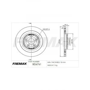 Fremax Brake Disc Rear Pair