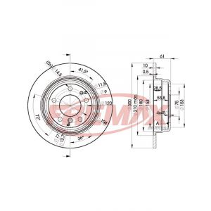 Fremax Brake Disc Rear Pair Bmw E34. 518 520 525 530 535