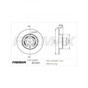 Fremax Brake Disc Rear Pair